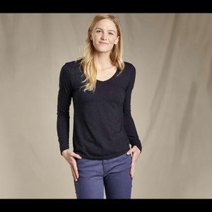 Toad and Co black Marley long sleeve tee